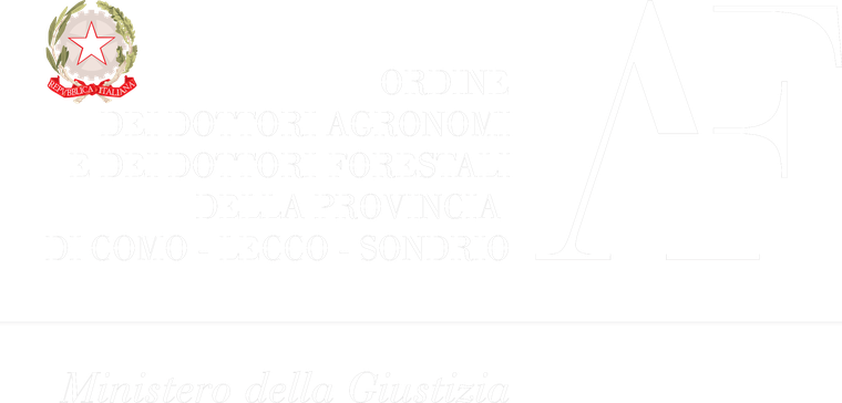 Ordine dei Dottori Agronomi e Forestali di Como, Lecco e Sondrio — Ministero della Giustizia